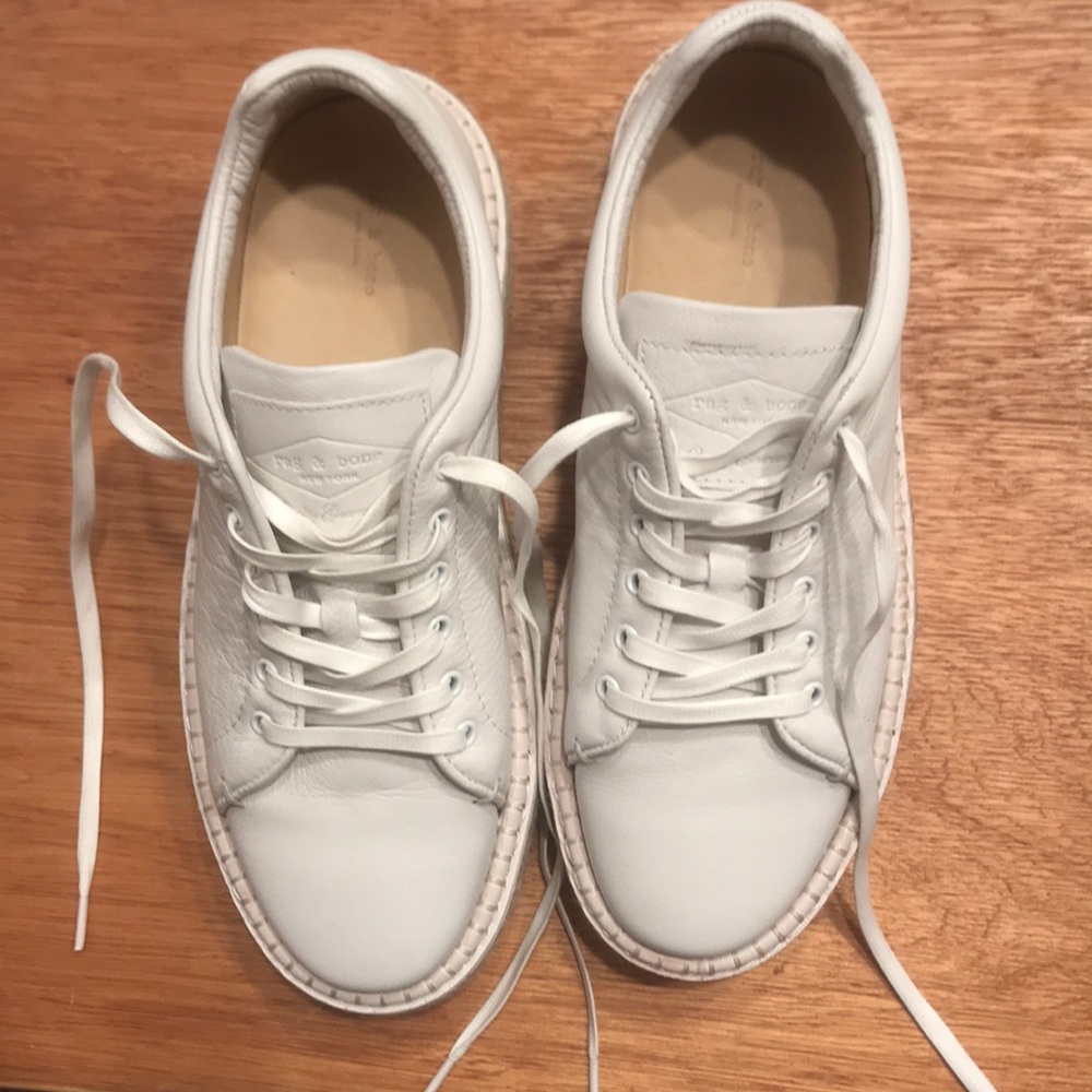 Rag & Bone Platform White Leather Sneaks BRAND NEW